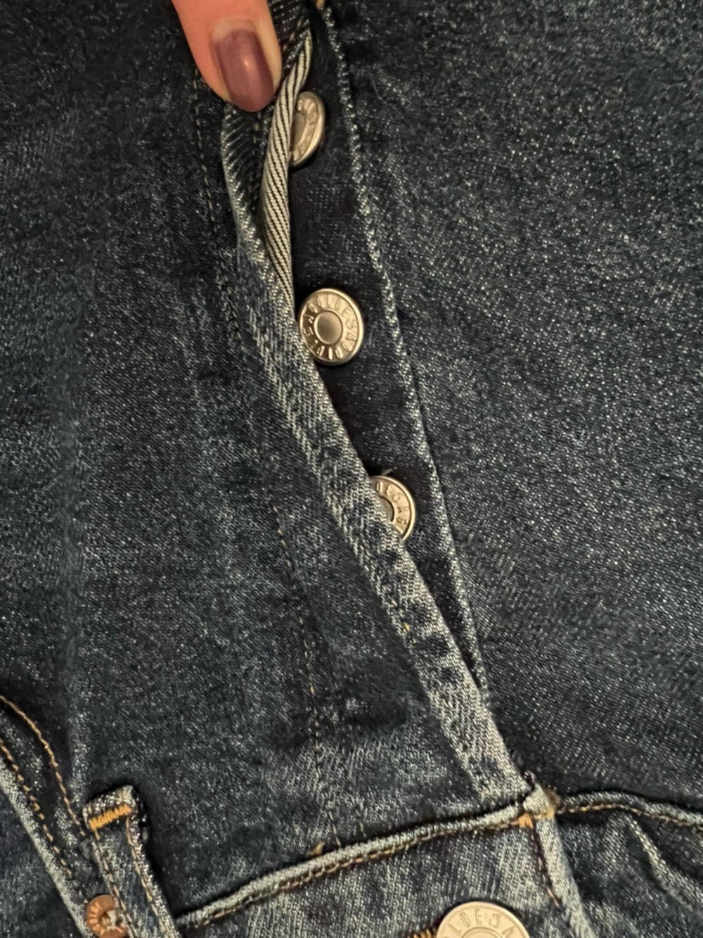 Agolde Straight Leg Jeans in Deep Blue Wash size 27 EUC - Picture 9 of 13